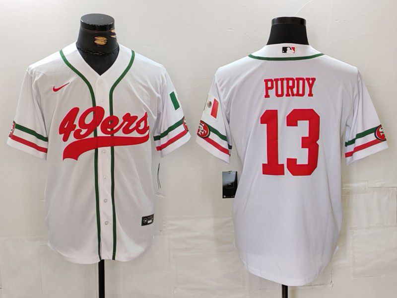 Men San Francisco 49ers #13 Purdy White Joint Name 2024 Nike Limited NFL Jersey style 1->san francisco 49ers->NFL Jersey